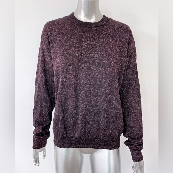 & Other Stories lurex Purple Sweater Wool metallic Large womens - Picture 2 of 8